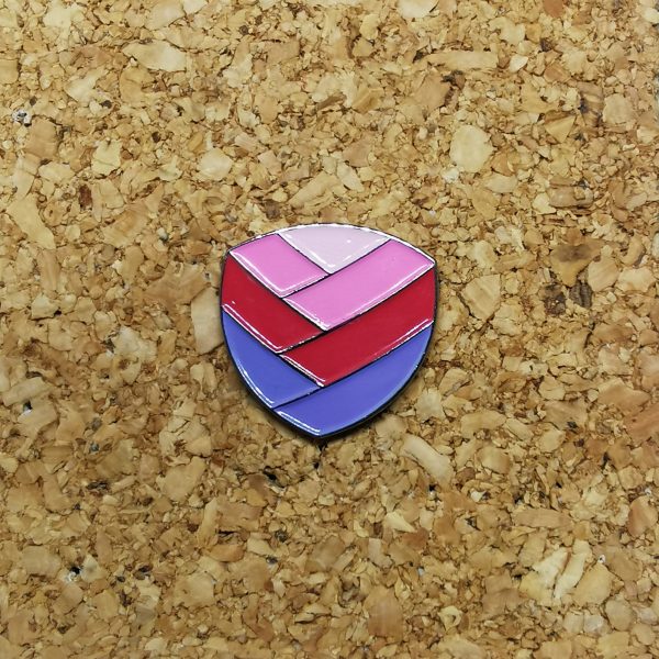 Rose cup silph road enamel pin